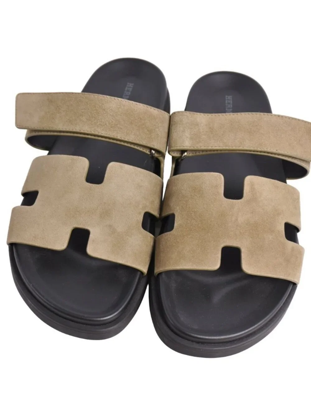 Hermes Sandals Chypre Logo Leather Shoes